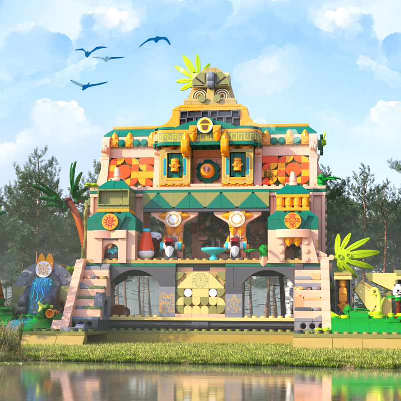 [Mini Micro Bricks] ZHEGAO 612022 The Lost Temple Historic Building
