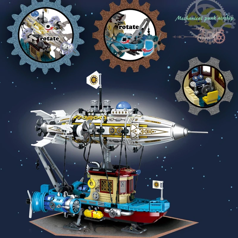 [Pre-sale] ZHEGAO 958015 Steampunk Mechanical Airship Technic