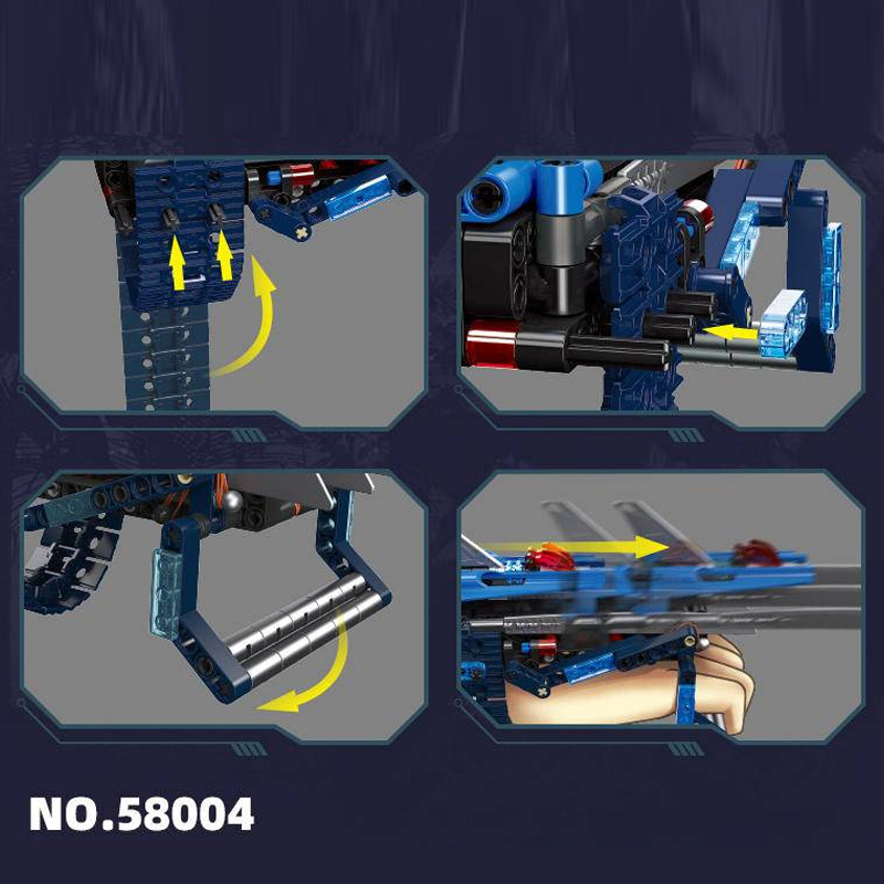JIESTAR 58013 Ice-Wolf CLAW Technic Building Blocks 217±pcs Bricks Toys Model From China