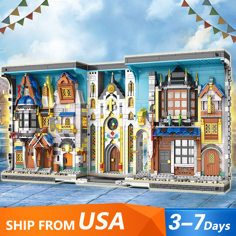 Reobrix 66026 Modular Buildings European Century bazaar Building Blocks 2922±pcs Bricks Toys From USA 3-7 Delivery.