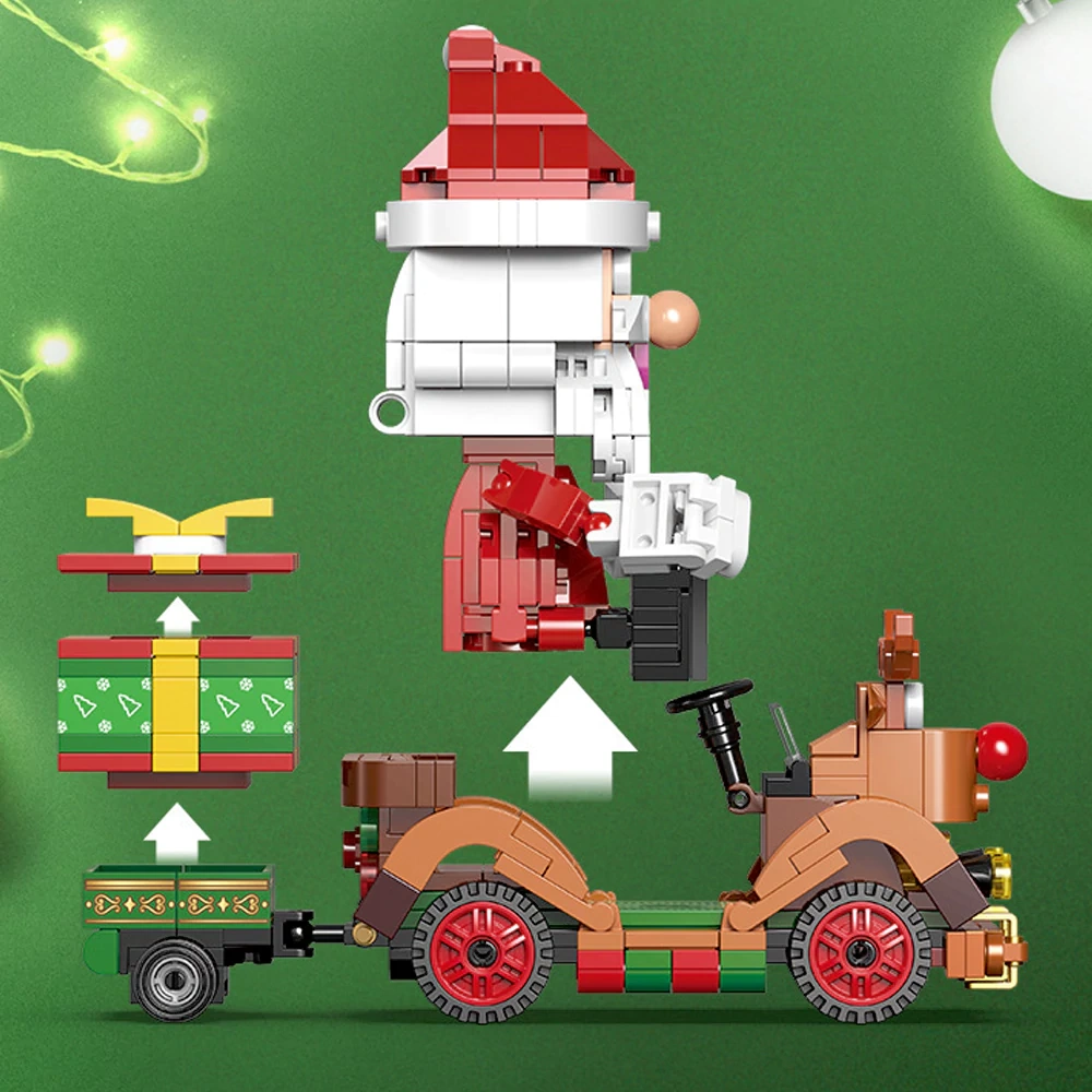XINGBAO XB-18022 Santa Claus Deer Taming Car Christmas