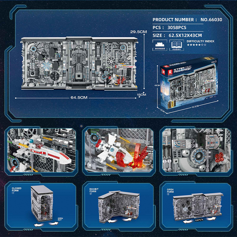 Reobrix 66030 Movie & Game Star Revenge Planet Book Star Wars Building Blocks 3058±pcs Bricks from USA 3-7 Days Delivery.