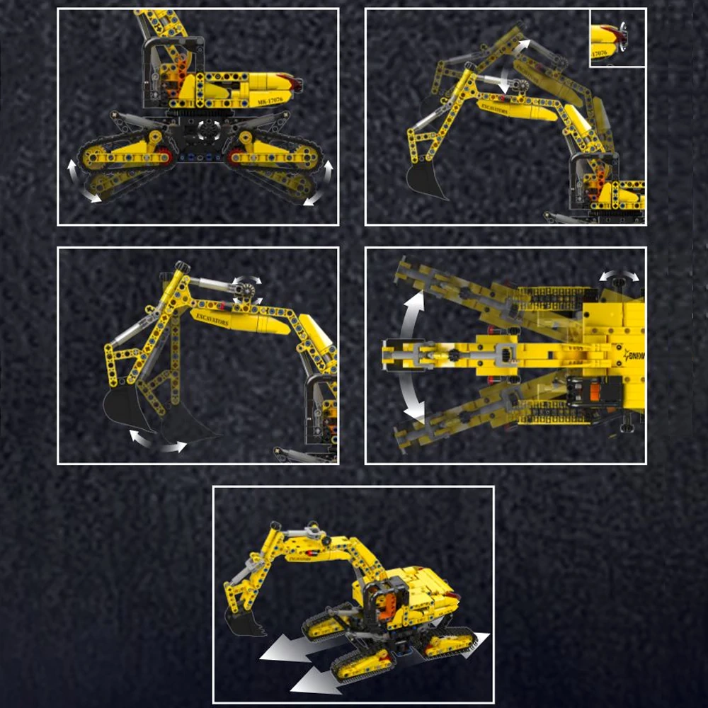 MouldKing 17076 SFINX Future Excavator Technic