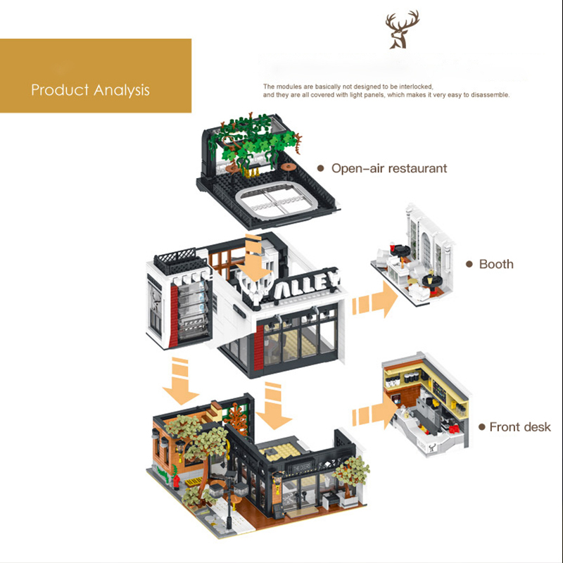 Mork 10208 Creator Expert The Alley Modular Buildings 3423pcs Bricks Toys From China Delivery.
