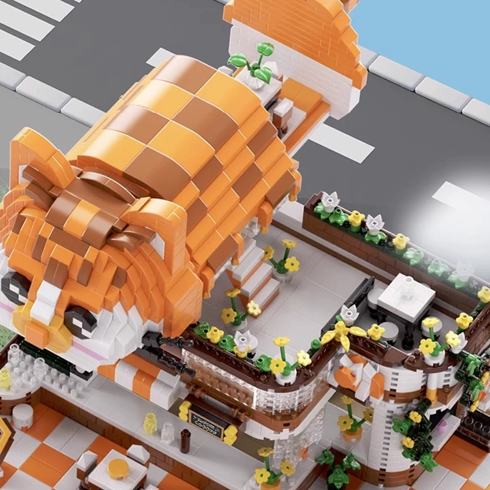[Mini Micro Bricks] MOYU Cute Pet Food Street Modular Buildings