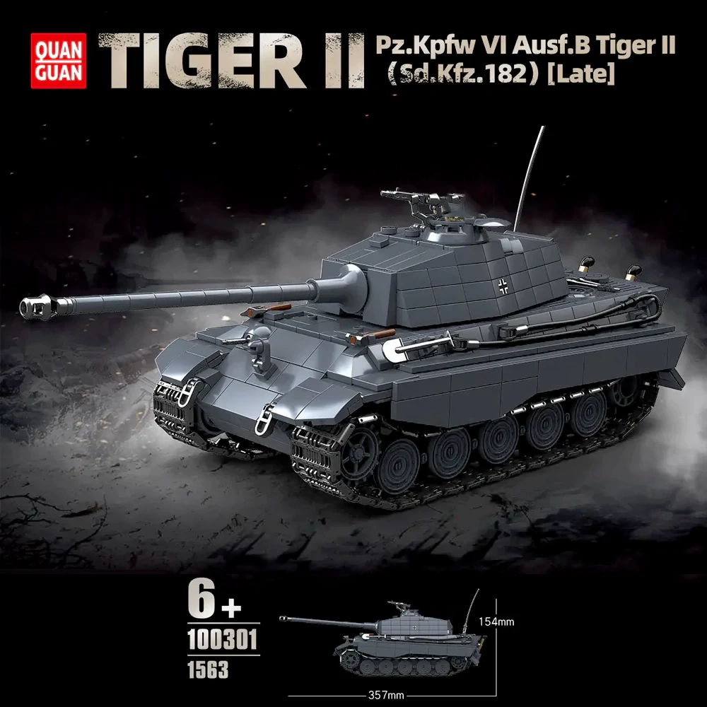 QUANGUAN 100301 Tiger II(SD.KFZ.182) Late Heavy Tank Military
