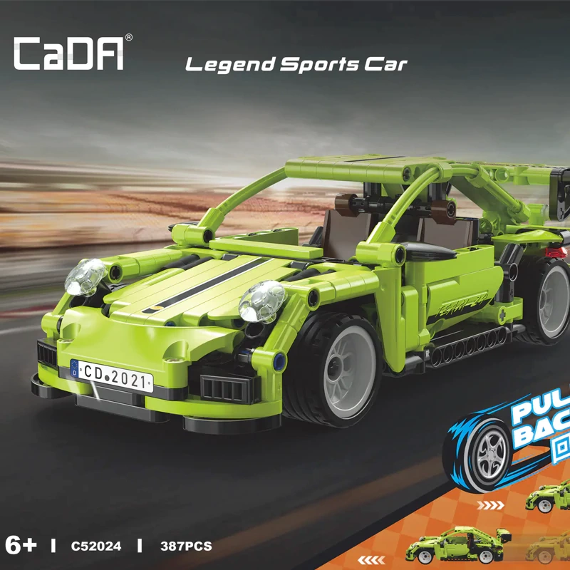 CaDA Sports Car Pull-Back Vehicle Technic
