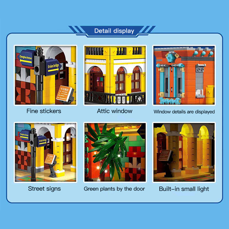 {Mini Bricks} ZHEGAO DZ6020 Creator Expert Cafe Havana Shining Building Blocks 3158pcs Bricks Toys From China Delivery.