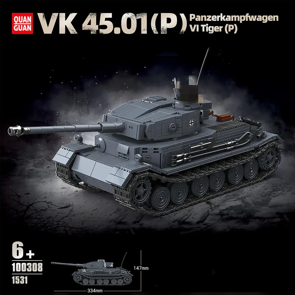 QUANGUAN 100308 Panzerkampfwagen VI Tiger(P) Tank Military