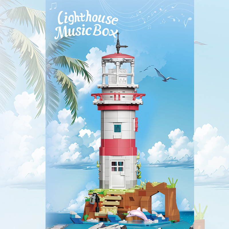 [Mini Micro Bricks] ZHEGAO 663007 Lighthouse MusicBox Creator