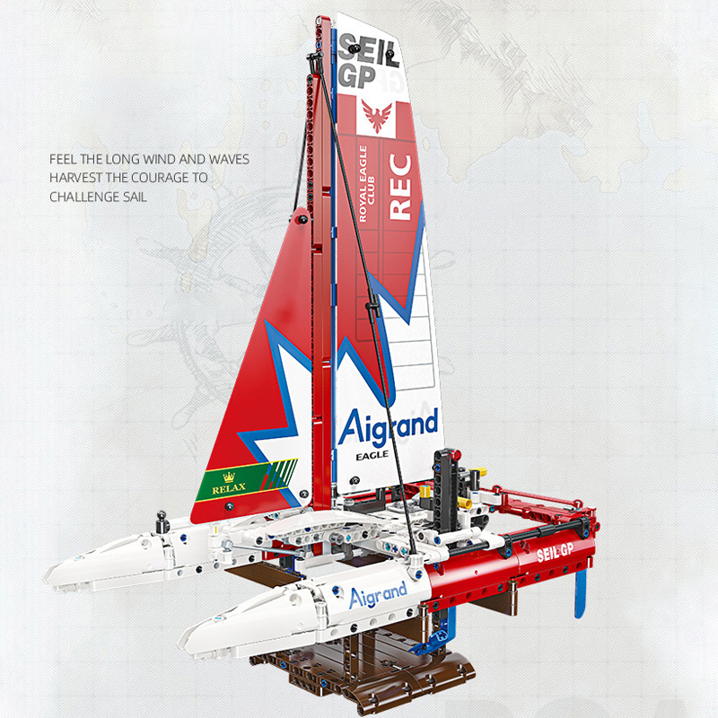 JIESTAR 58124 F50 Hydrofoil Catamaran Sailboat Technic