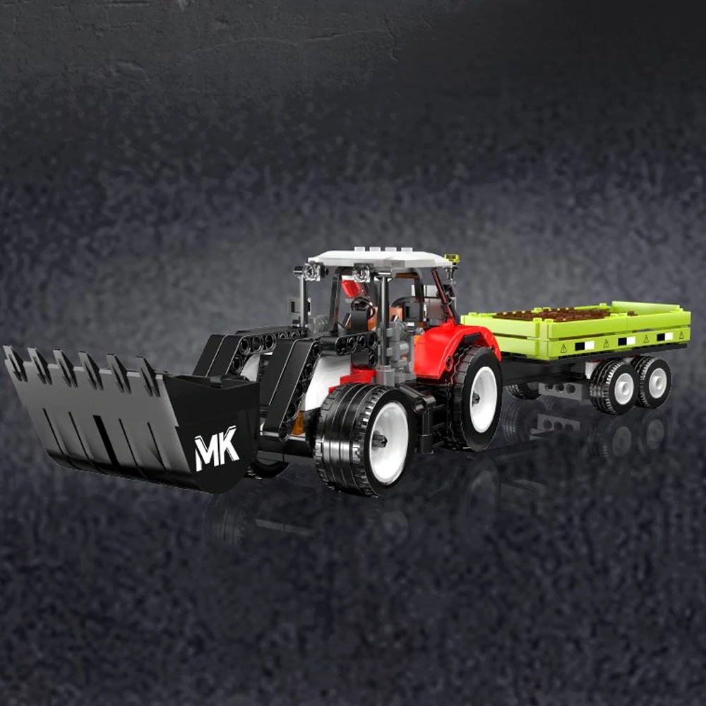 MouldKing 24093 Wheel Loader & Agriculturnl Trailer Technic