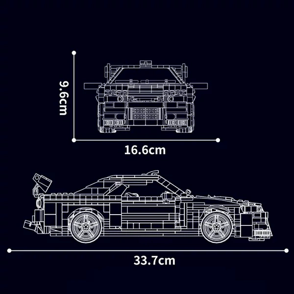 MouldKing 10113 Nissan Skyline GTR R34 Technic
