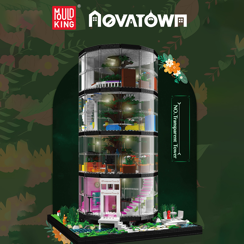 Mould King16013 Transparent Tower Modular Buildings Creator Expert