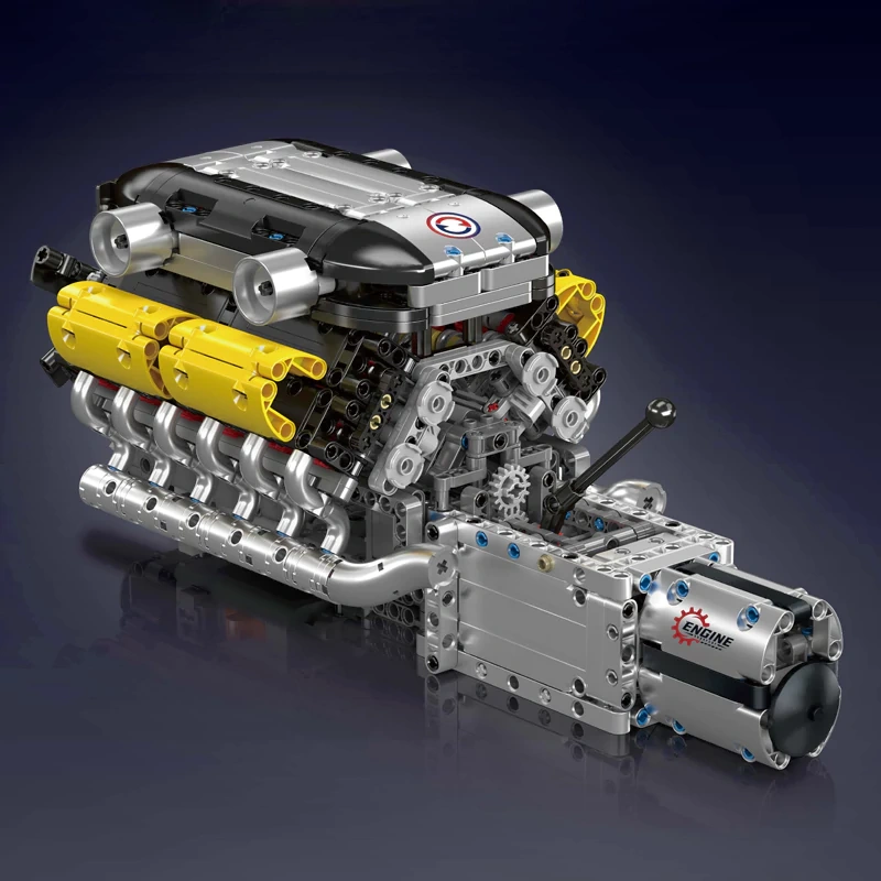 MouldKing 10202 Lambo Supercar V12 Engine+Transmission Technic
