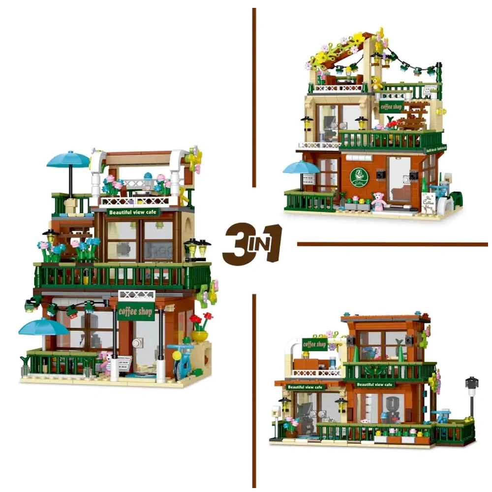 XMORK 20204 Coffee Shop 3IN1 Modular Buildings