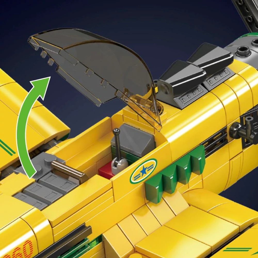 MouldKing 24060 Brazilian Propeller-Driven Racing Aircraft Technic