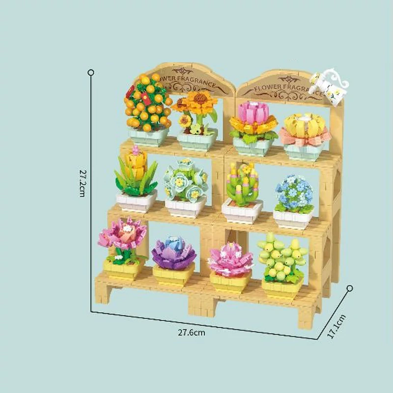 [Mini Micro Bricks] ZHEGAO 622009A Succulent Potted Plant Creator Expert