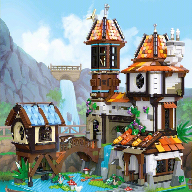 JIESTAR 89149 Creator Expert The Riverside Scholars Modular Buildings Blocks 2488pcs Bricks Toys From China Delivery.
