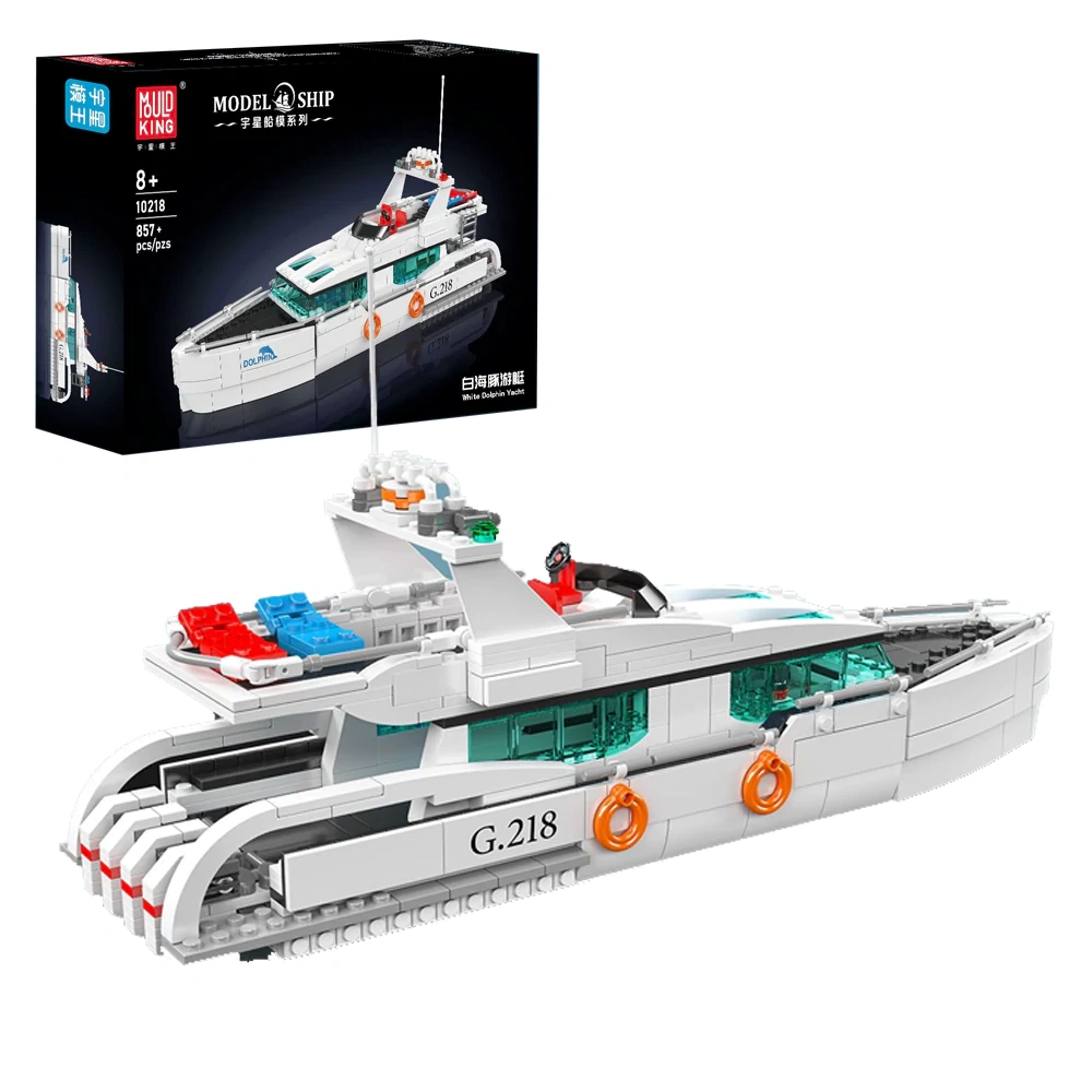 MouldKing 10218 White Dolphin Yacht Technic