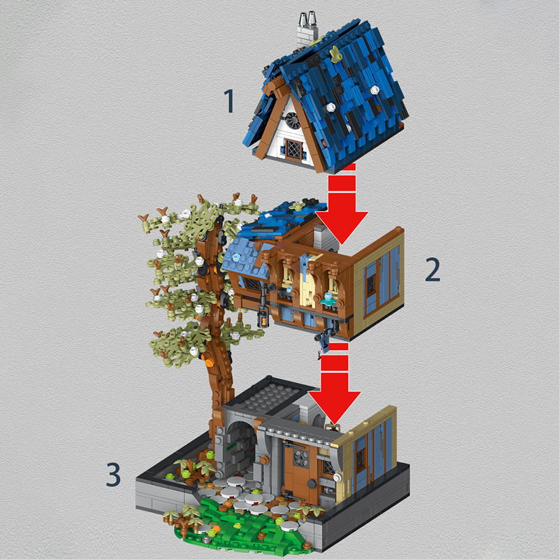 XMORK 033031-033033 Medieval Architecture Series Modular Buildings Creator