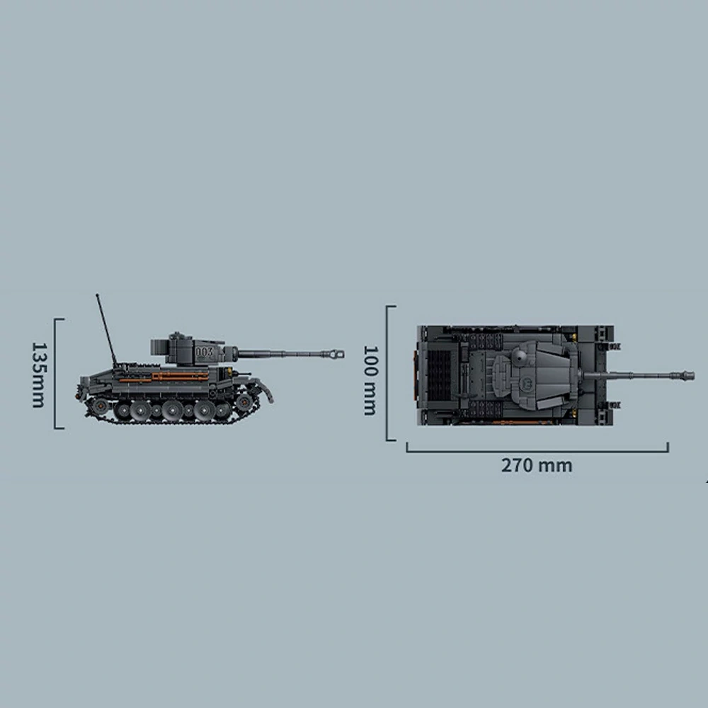 Leyi 66095 Porsche Tiger TANK Military