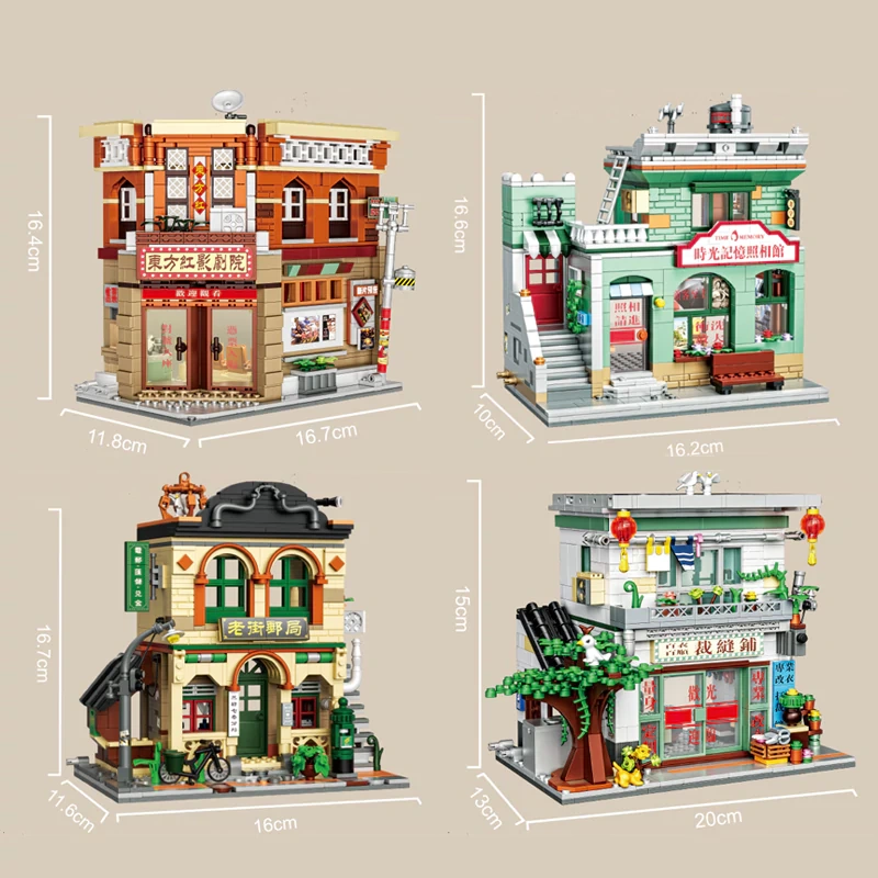 [Mini Micro Bricks] ZHEGAO Retro Street View Series Modular Buildings