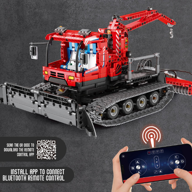 [With Motor]Reobrix 22019 Snow Leveling Vehicle Technic