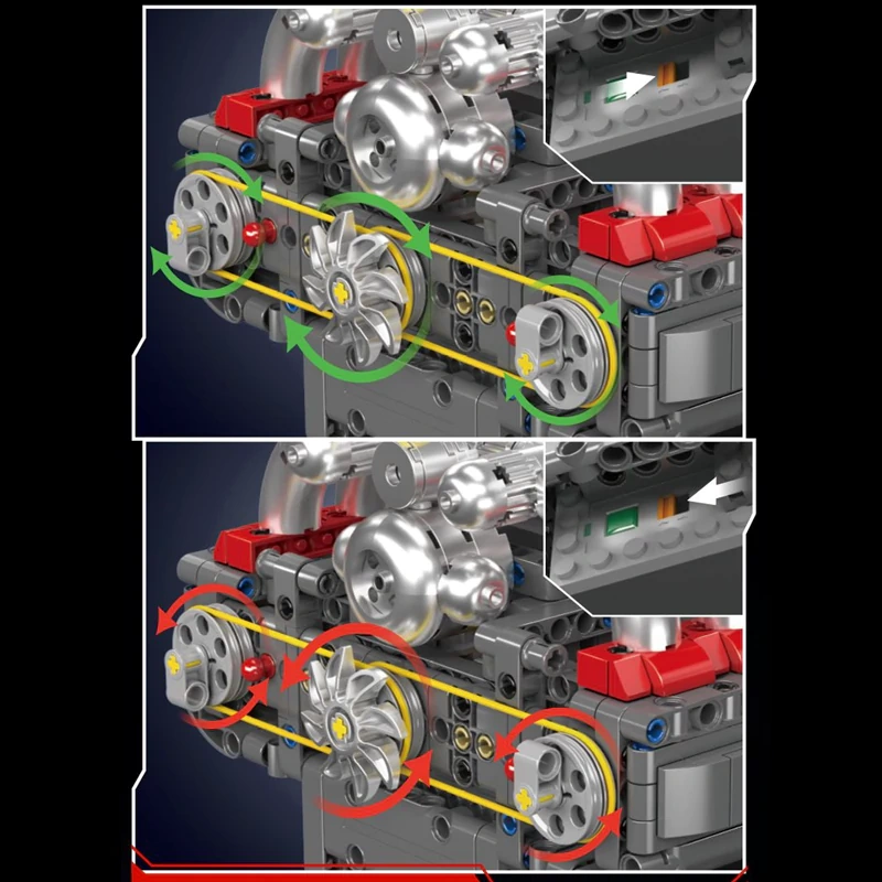 MouldKing 10193 Boxer Engine Technic