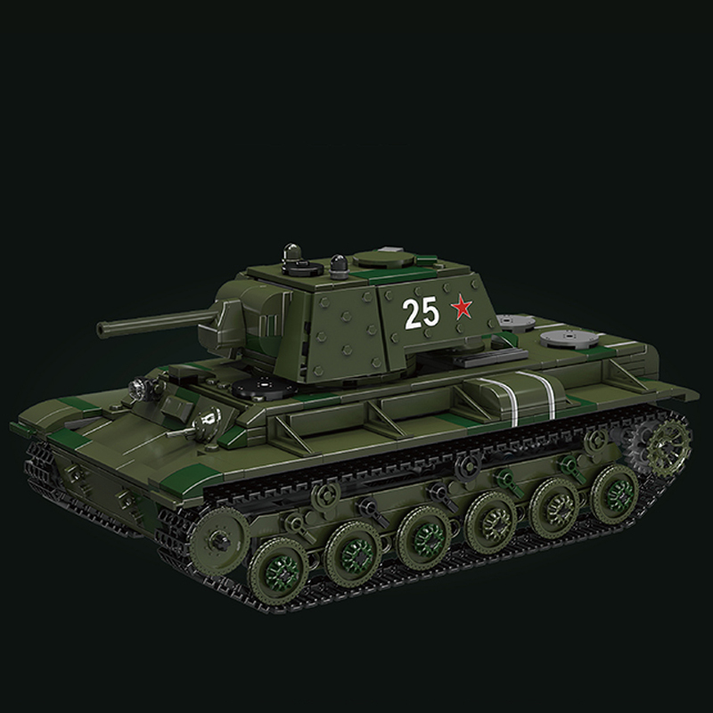 {With Motor} Mould King 20025 Military KV-1 Heavy Tank Building Blocks ****±pcs Bricks from China.