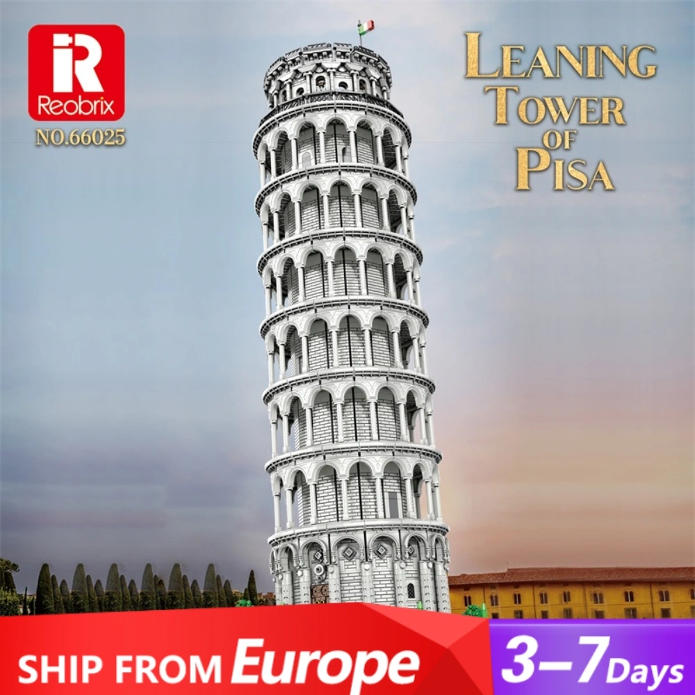 [Pre-sale] Reobrix 66025 LEANING TOWER OF PISA Modular Buildings Europe Warehouse Express