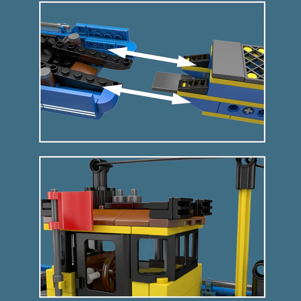 MouldKing 10184 Trash Collection Boat Technic