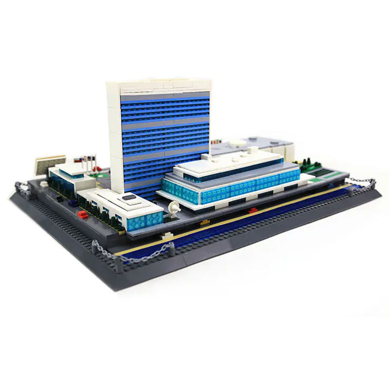 Wange 6219 Creator Expert Architecture United Nations Headquarters New York America Modular Building Blocks 1597pcs Bricks Toys From China