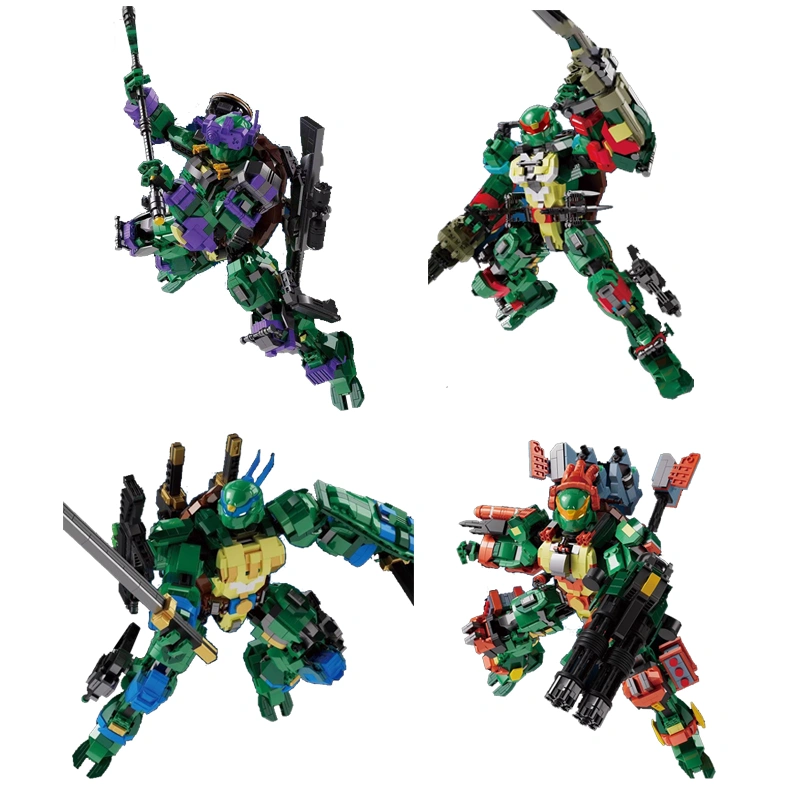 LEGO MOC Wangao 288007 Red Mecha Ninja Turtle: Raphael Movie & Game