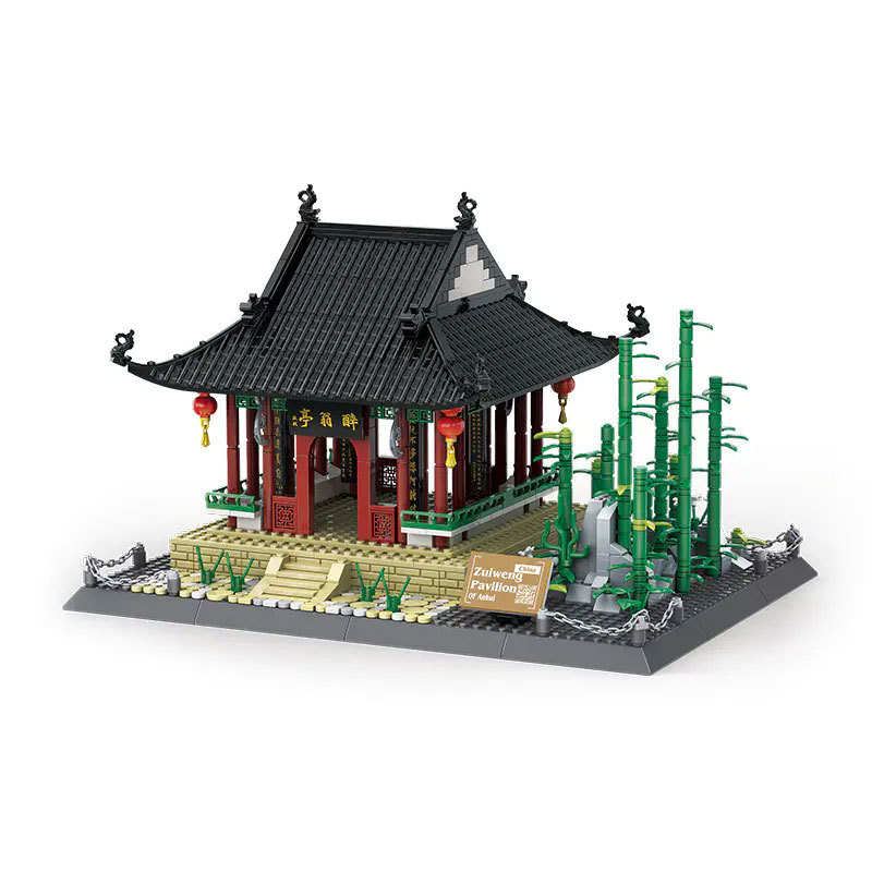 Wange 5236 Creator Expert Architecture Zuiweng pavilion-Anhui China Modular Building Blocks 973pcs Bricks Toys From China
