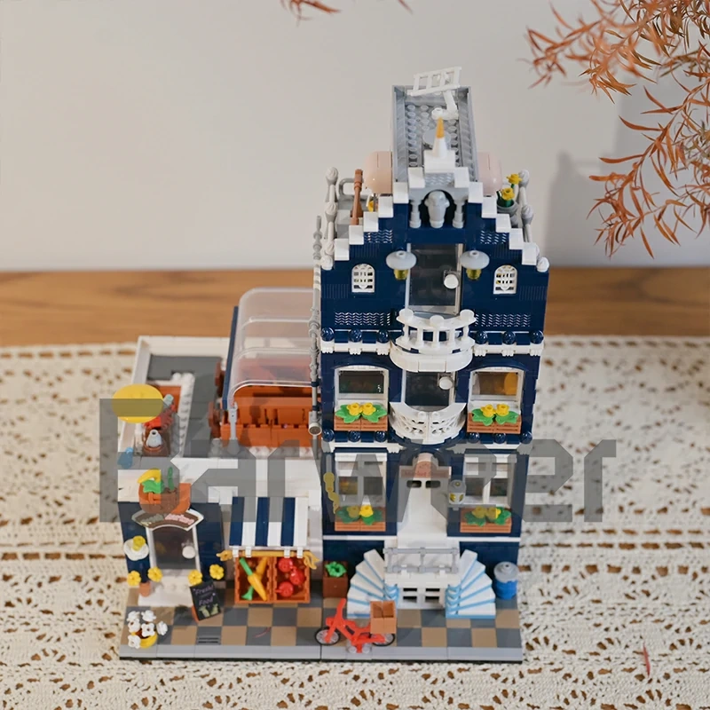 [Mini Micro Bricks] JiQing JQ10002 Market Street Modular Buildings
