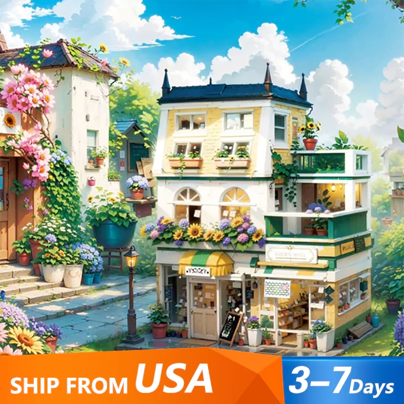 [Pre-sale] [Mini Micro Bricks] ZHEGAO 613031 Flower Manor Modular Buildings US Warehouse Express