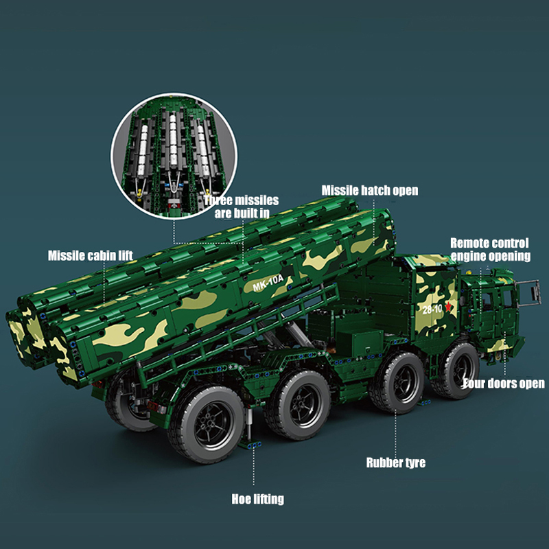 Mould King 20008 Military CJ-10 Cruise Missile Building Blocks 4848±pcs Bricks from China.