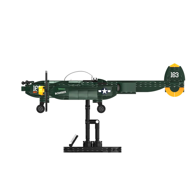 JAKI JK9160 Military Storm: P-38 Thunderbolt Fighter World War II Retro Fighter Aircraft