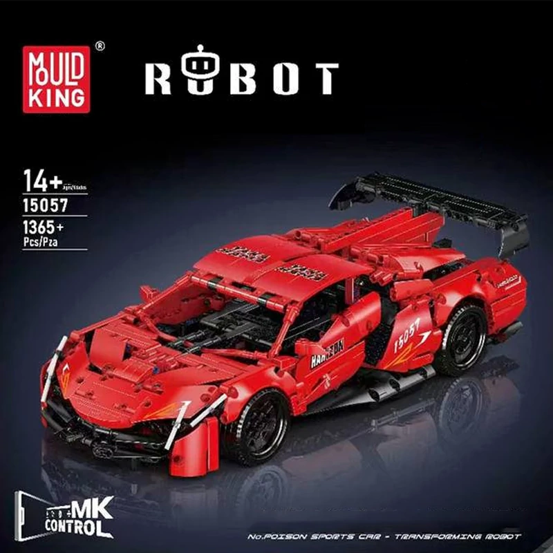 MouldKing 15057 Poison Sports Car - Transforming Robot Technic
