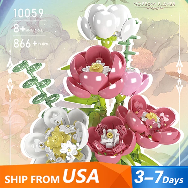 [Pre-sale] MouldKing 10059 Flower World: Peony Creator Expert US Warehouse Express