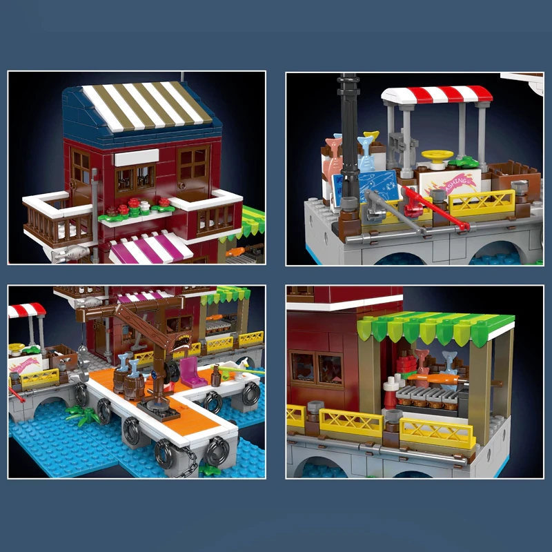 MouldKing 10110 Fishing Boat Dock Modular Buildings