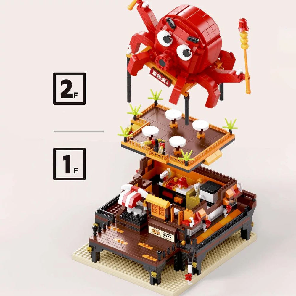 [Mini Micro Bricks] MOYU Cuisine Series Modular Buildings