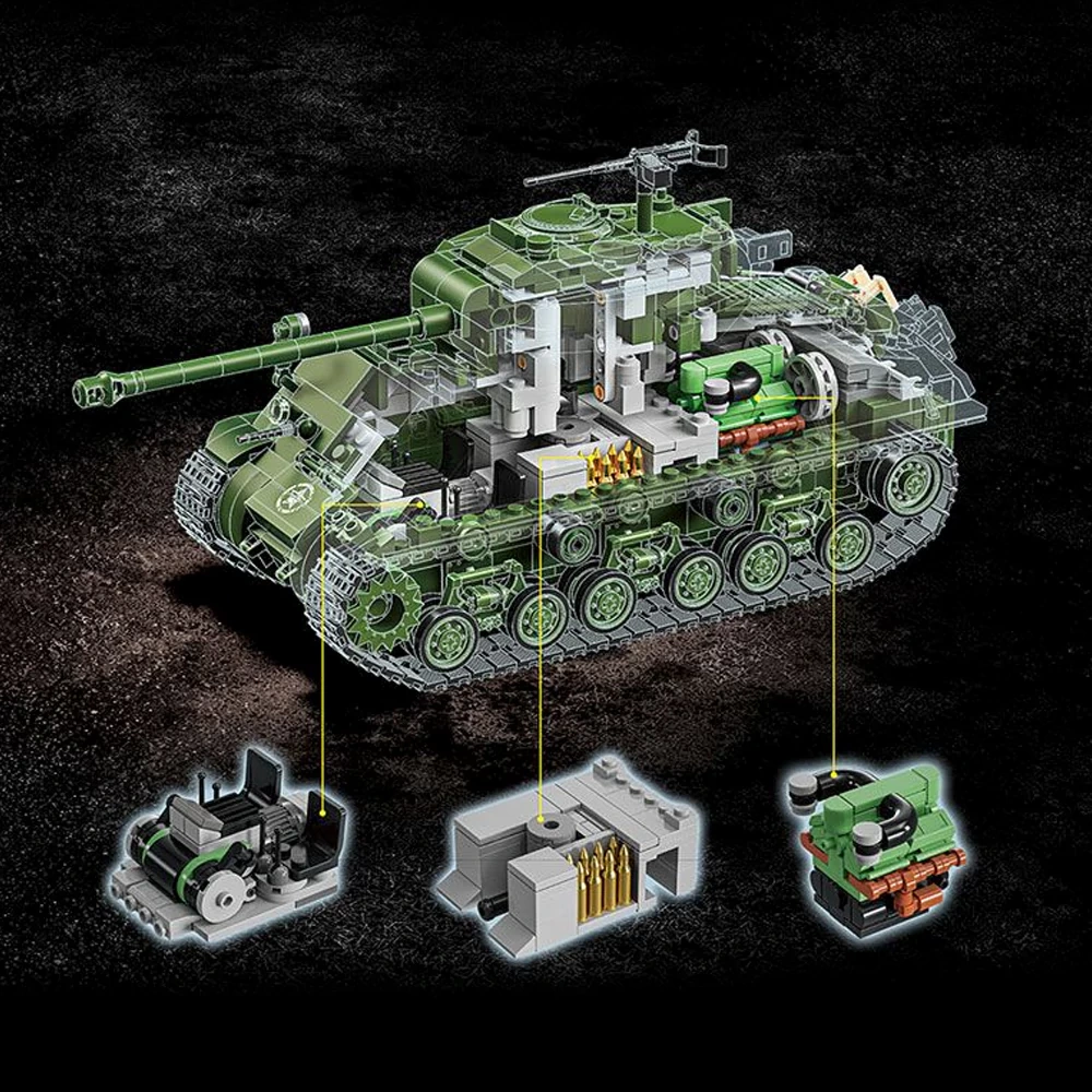 12GO 97010 M4 Sherman Medium Tank Military