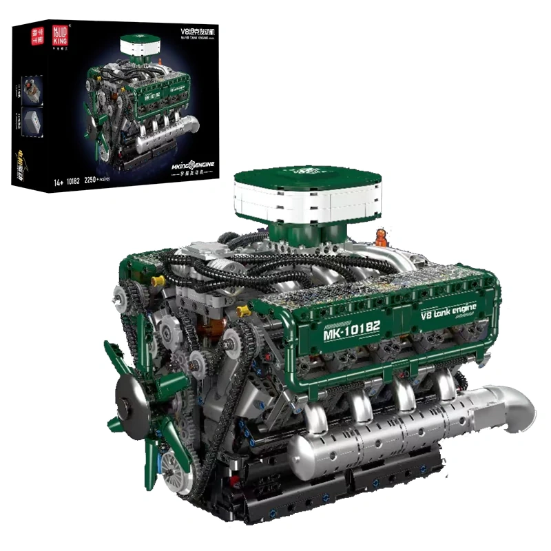 MouldKing 10182 V8 TANK ENGINE Technic