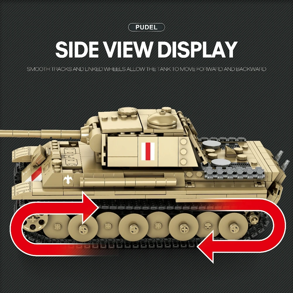 Reobrix 77034 PUDEL Tank World of Tanks Military