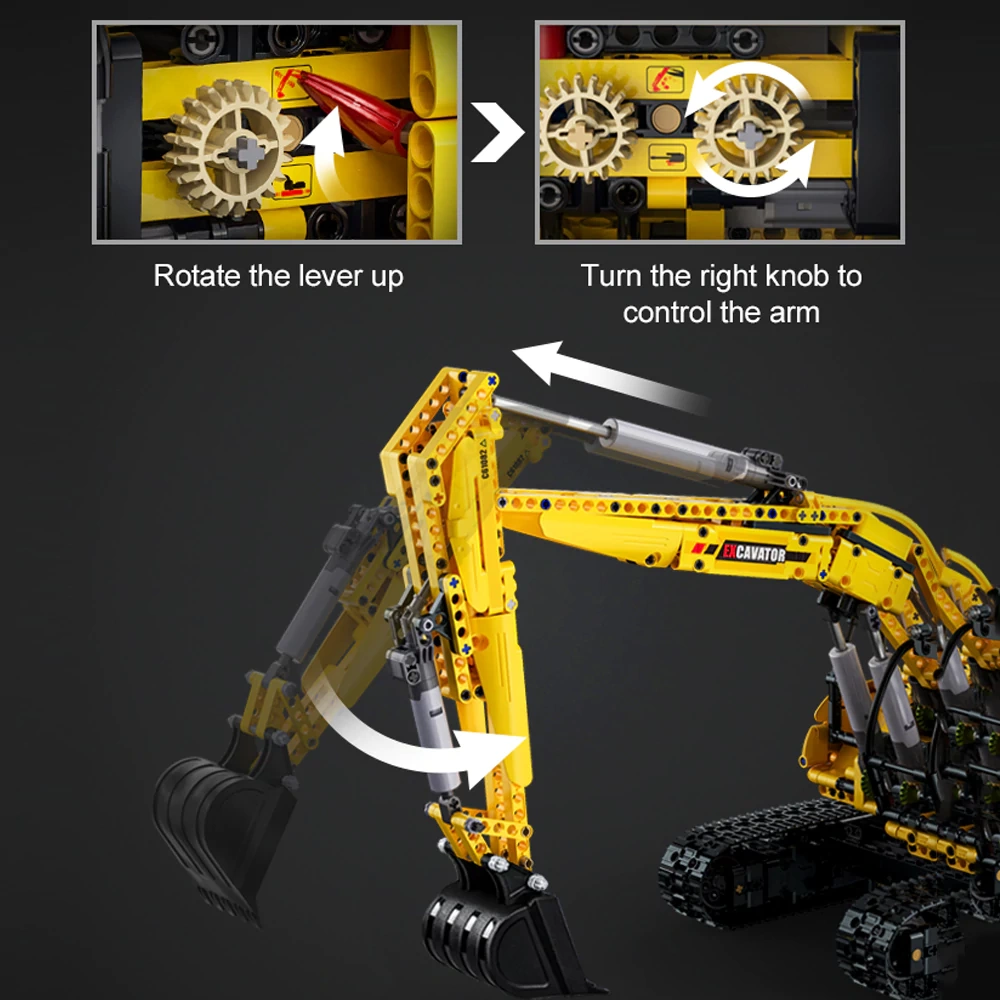 CaDA C61082 Remote Control Excavator Technic