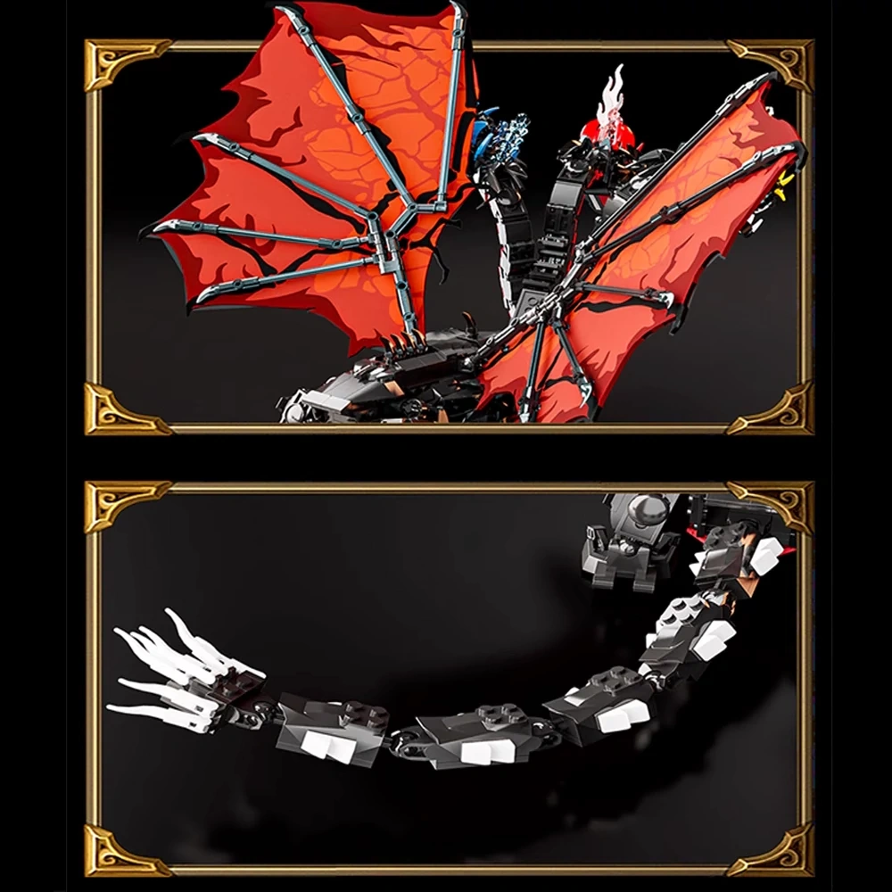 LEIMAO H1114 Three Headed Flying Dragon Monster Dinosaur