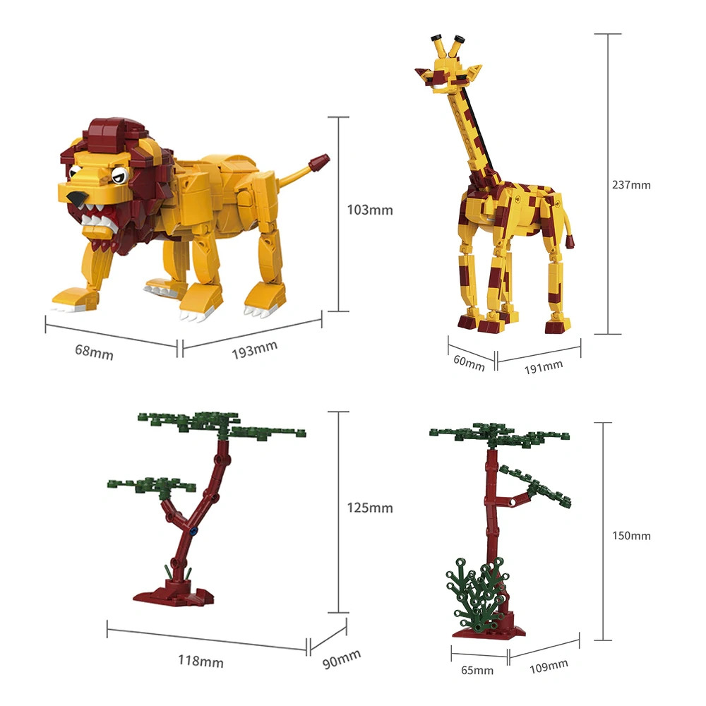 TUOMU T2020 4IN1 African Animals Creator Expert