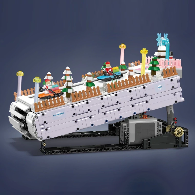 [With Motor] MouldKing 10158 Ski Resort Modular Buildings